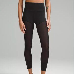 Lululemon Black Wunder Train Mesh Leggings Size 6